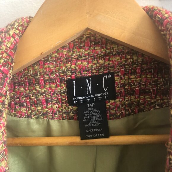 Colorful Long sleeve tweed blazer size S - Picture 2 of 9